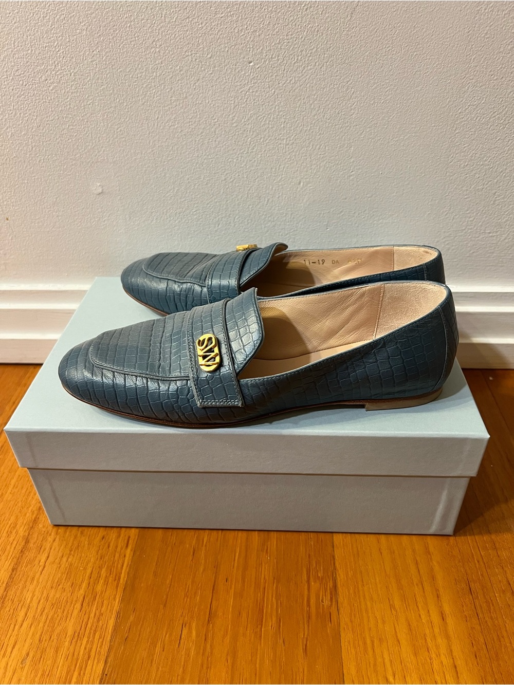 Stuart Weitzman Blue Loafers